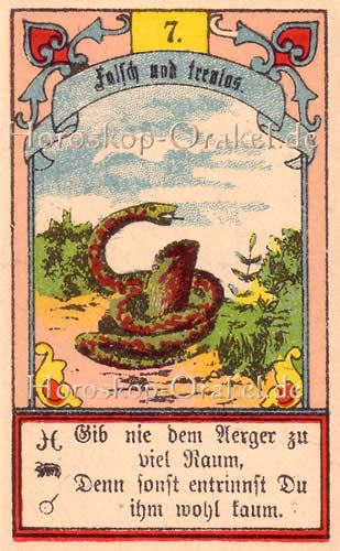 Gustav Kühn Wahrsagekarten die Schlange