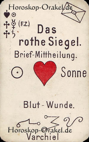 Das rote Siegel, Waage Tageskarte Arbeit und Finanzen für übermorgen