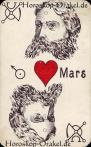 Der Mars Herz, astrologische Medium Karten Horoskop